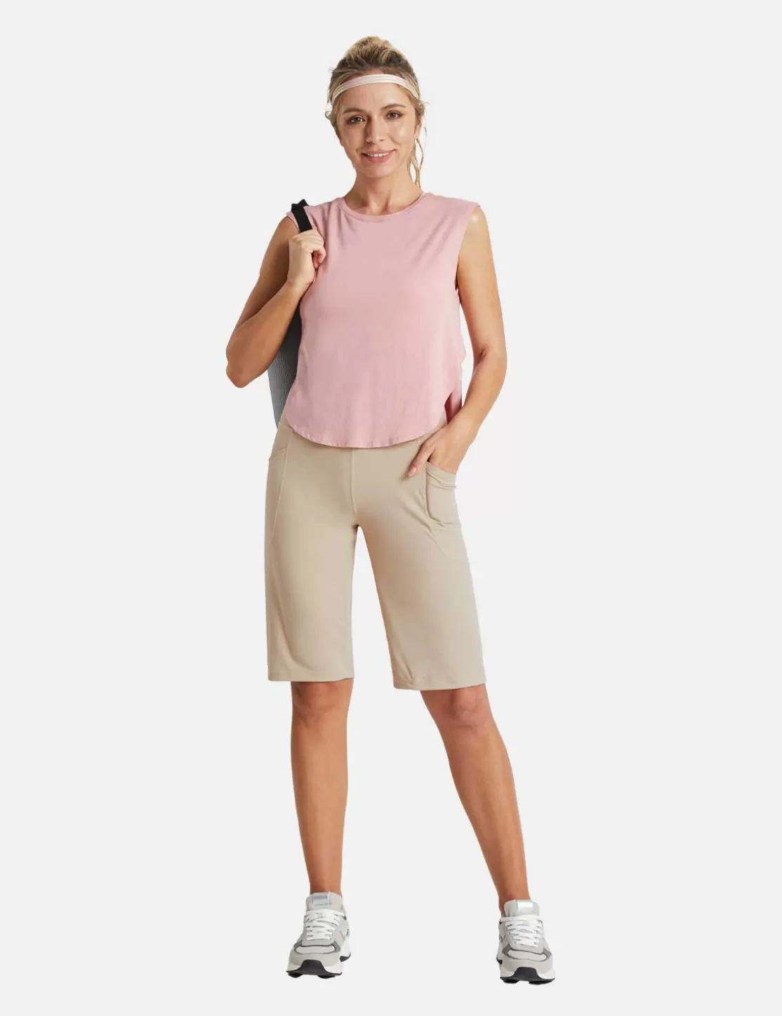 Best Sale Flyleaf Pull-On Bermuda Shorts Women Knee-Length