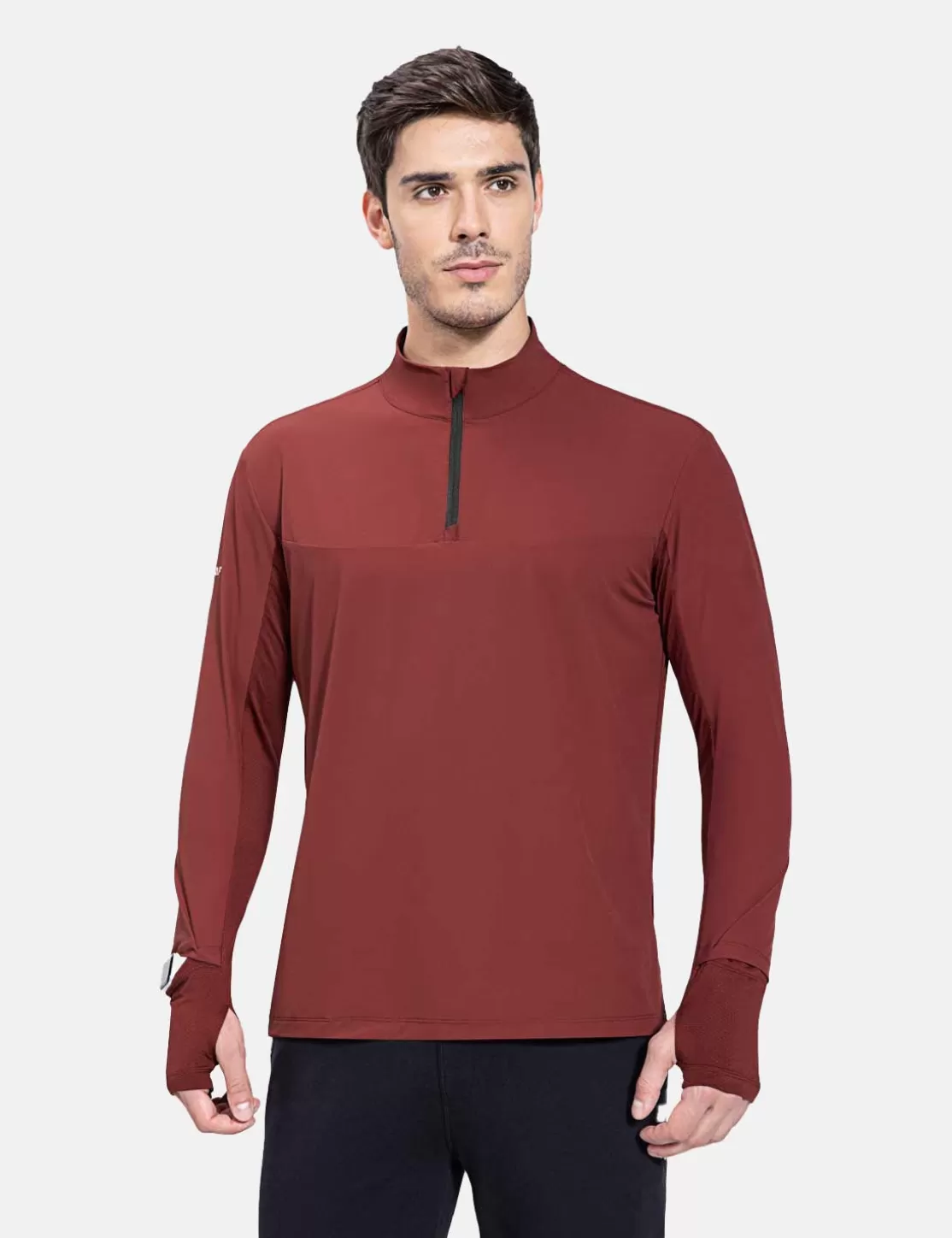 Shop Flyleaf Watch Window Quarter Zip Pullover Men Long-Sleeved Shirts