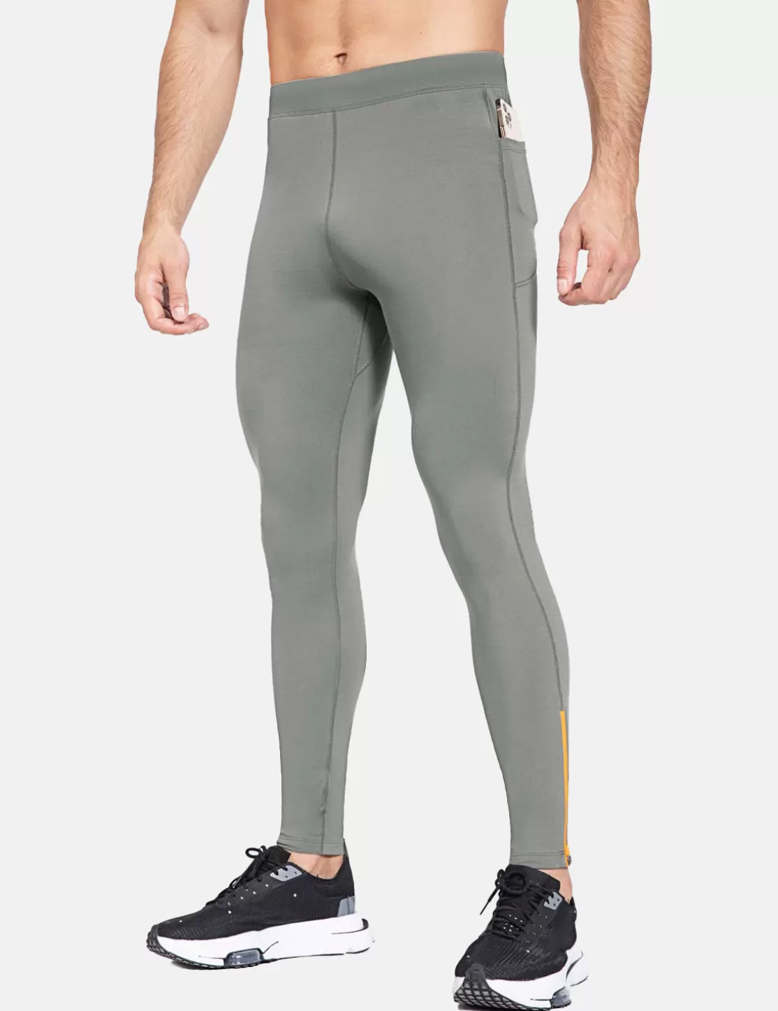 Clearance Laureate Ankle Zip Dwr Thermal Tights Men Fleece-Lined