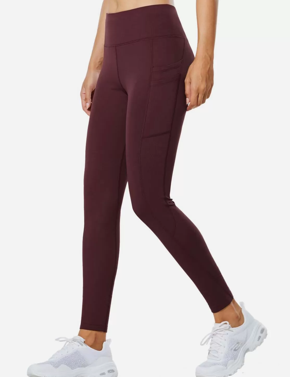 Clearance Laureate Thermal Zipper Pocket Leggings Women Fleece-Lined