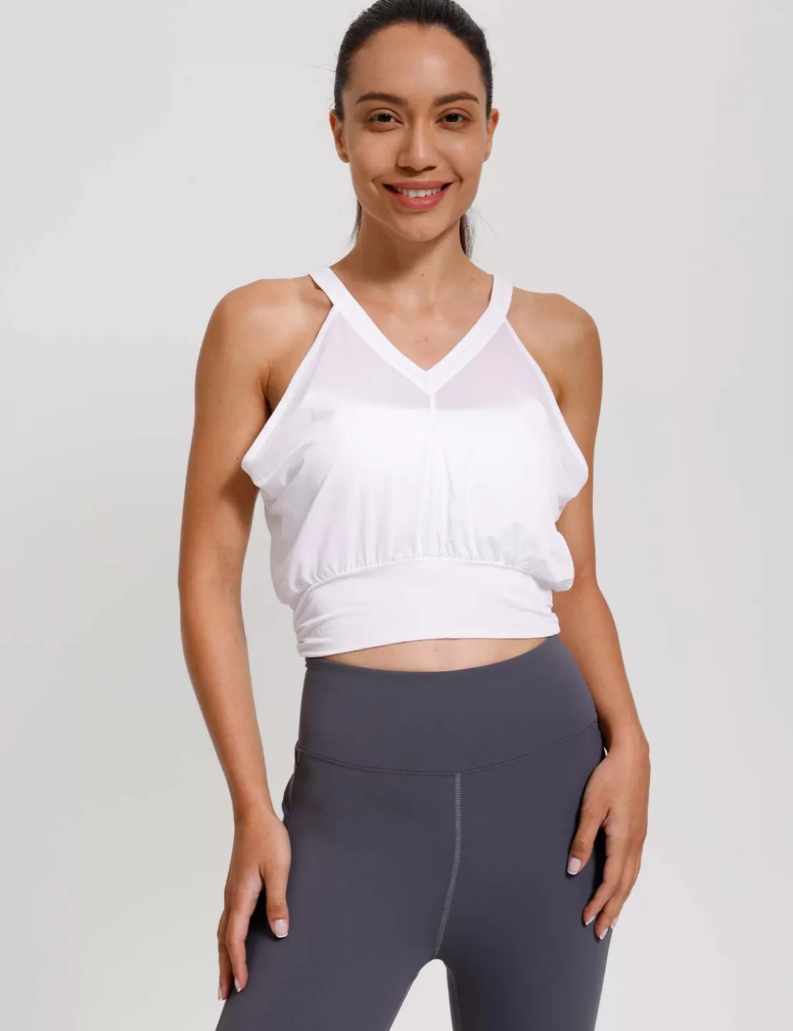 Discount Laureate V Neck Cropped Tank Top Women Short-Sleeved & Tank Tops