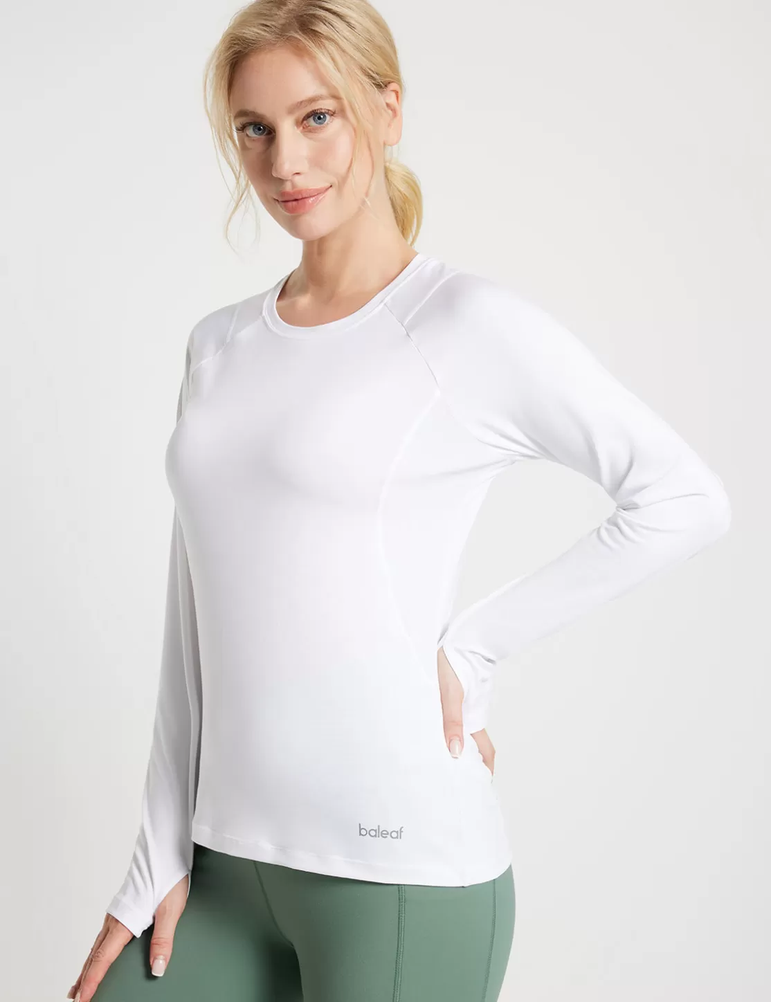 New Sustainable Thumbhole Mesh Baselayer Women Long-Sleeved