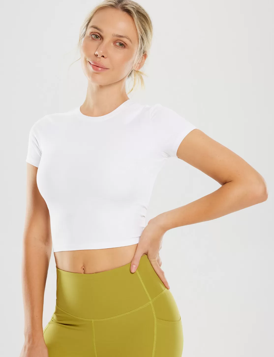 Flash Sale Sweatleaf Crew Neck Crop Top Women Short-Sleeved & Tank Tops