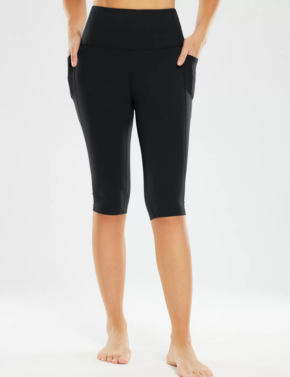 Online Sweatleaf Knee-Length Pocketed Capris Women Capris